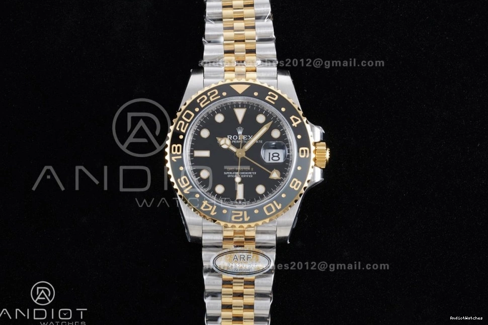 II CHS SH3285 GRNR Super 881 YG WeatherProof Clone New ARF GMT-Master Best (Gain 1:1 Dial Weight) Bracelet Edition Black SS 126713 on 0728